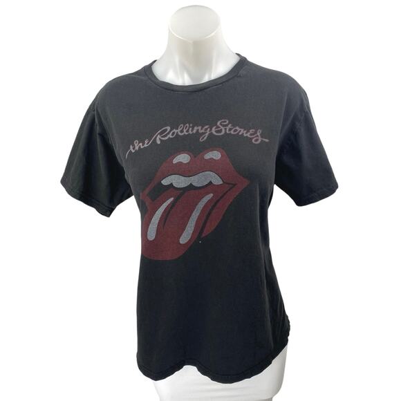 the Rolling Stones Tops - The Rolling Stones Women's Black Short Sleeve Graphic Band Tee T-Shirt Top Sz M